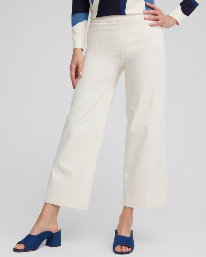 Women's Brigitte Wide Leg Cropped Pants - English Cream