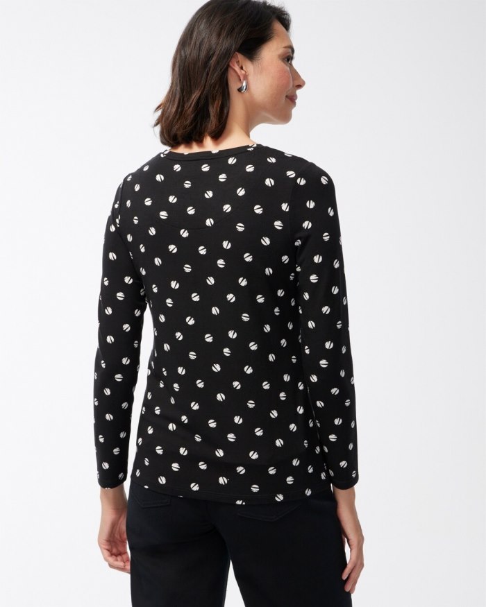 Women's Touch of Cool Space Dot Layering Tee - Black