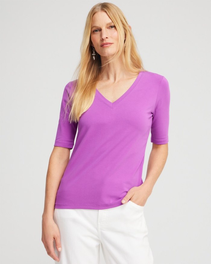 Women's Perfect Elbow Sleeve Tee - Vivid Viola