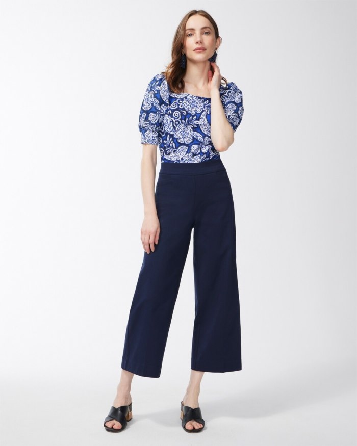 Women's Brigitte Wide Leg Cropped Pants - Sea Salt