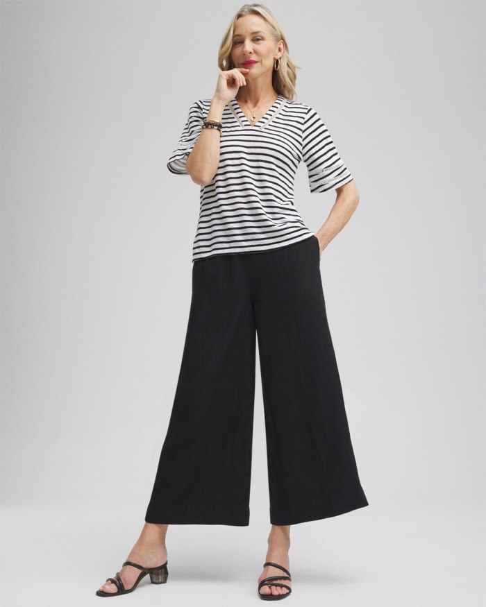 Women's Linen Culottes - Alabaster