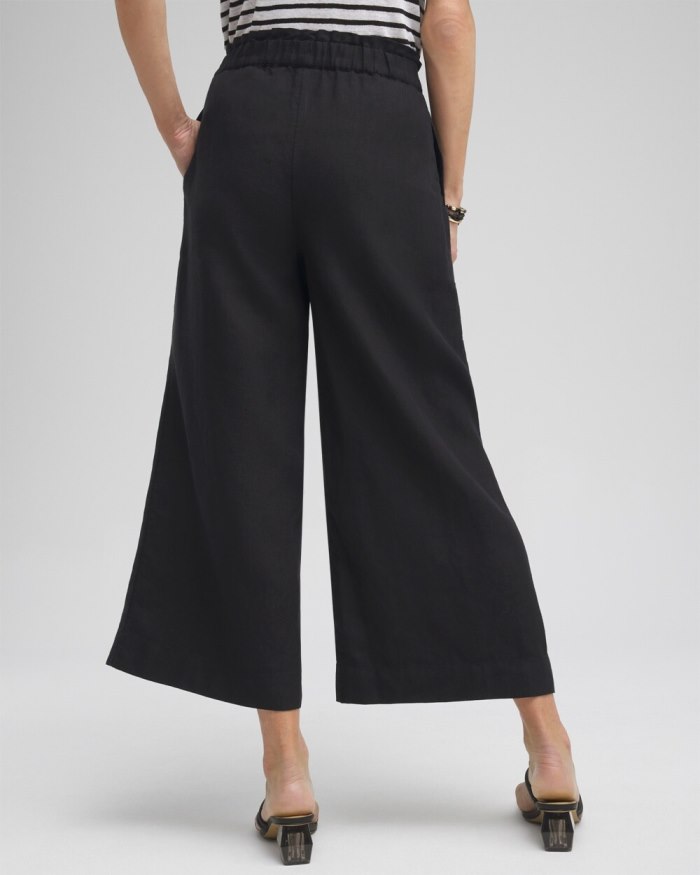 Women's Linen Culottes - Alabaster