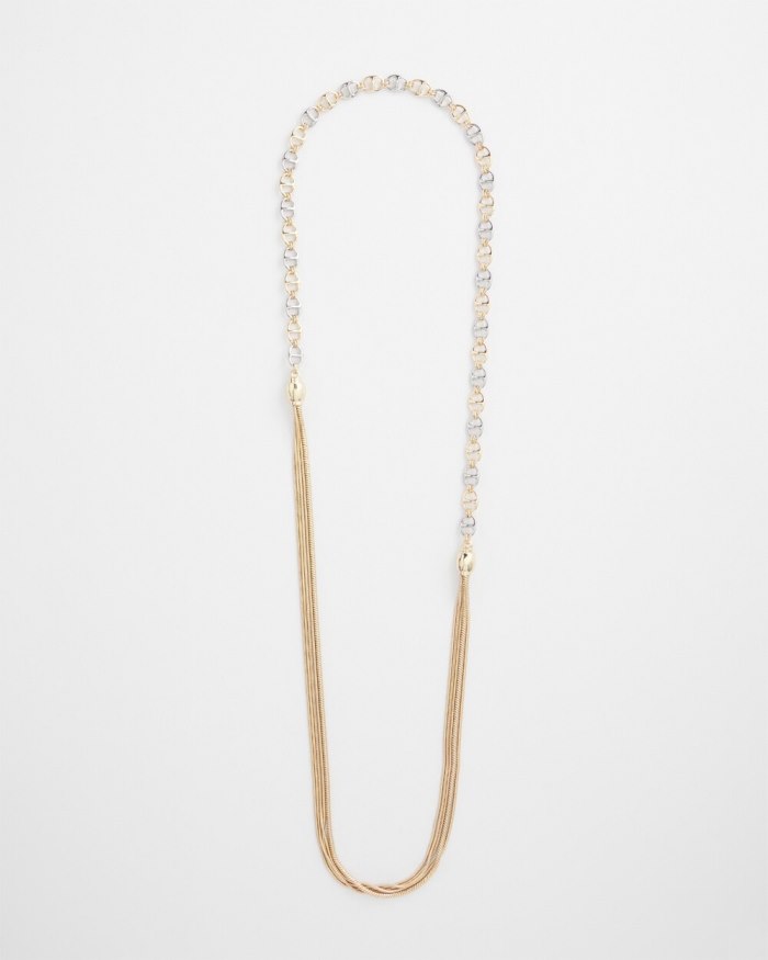 Women's MagneticMix Multi Chain Necklace - Mixed Metals