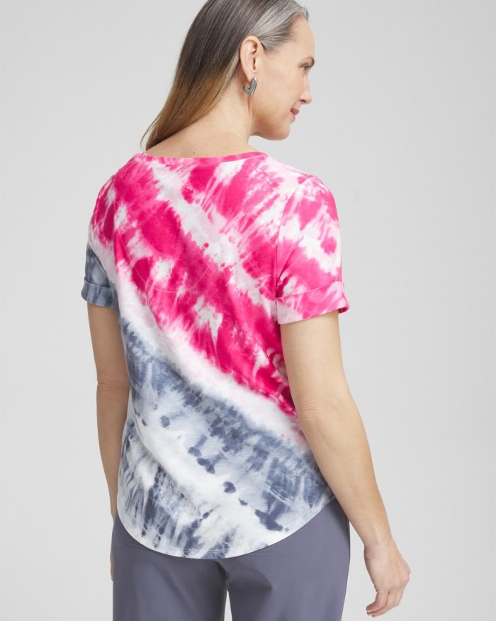 Women's Zenergy Tie Dye Tee - MADEIRA RED