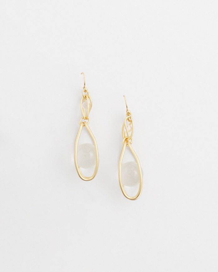 Women's Lucite Bulb Drop Earring - Gold