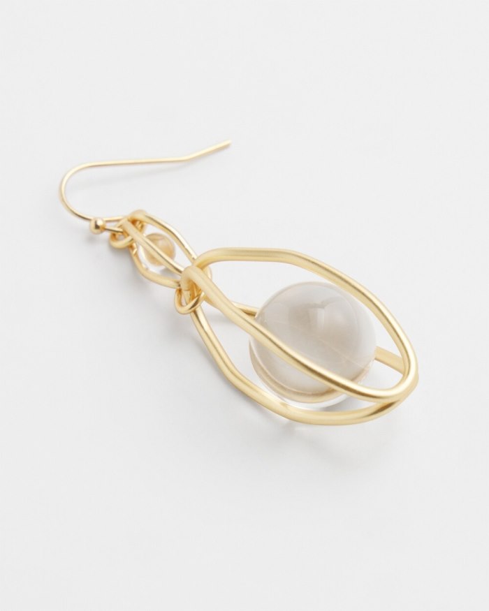 Women's Lucite Bulb Drop Earring - Gold