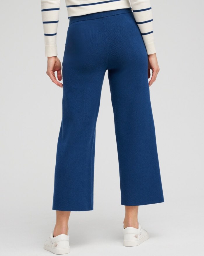 Women's Zenergy Luxe Cashmere Blend Cropped Pants - Azores Blue