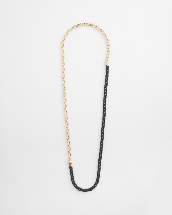 Women's MagneticMix Black Matte Necklace - Black