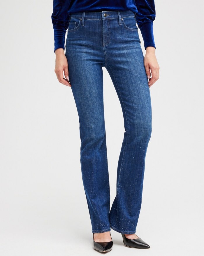 Women's Girlfriend Scattered Stone Flares - Marina Bay Indigo