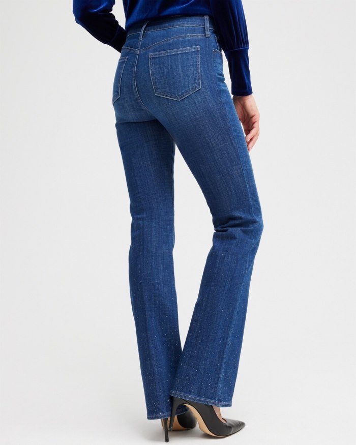 Women's Girlfriend Scattered Stone Flares - Marina Bay Indigo