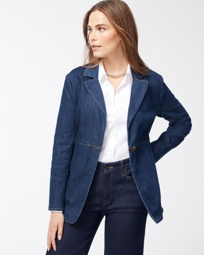 Women's Denim Blazer - Sycamore Indigo