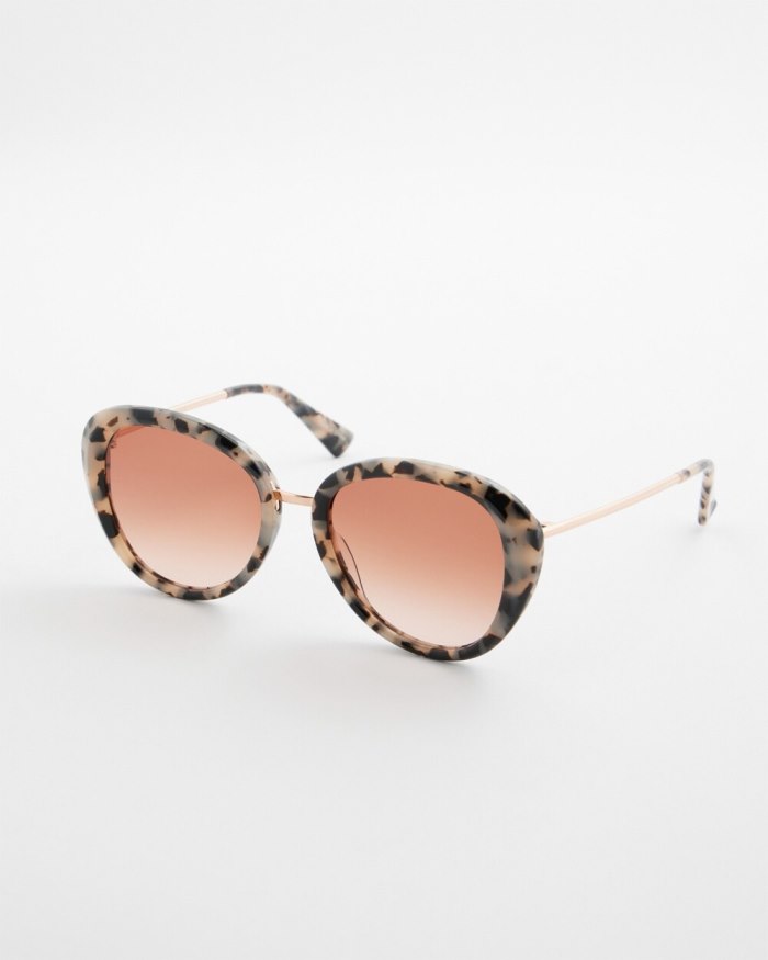 Women's Tort Print Cateye Sunglasses - Tortoise