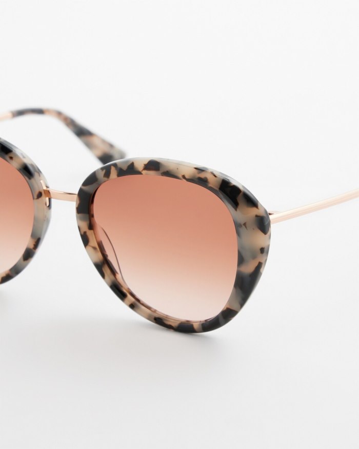 Women's Tort Print Cateye Sunglasses - Tortoise