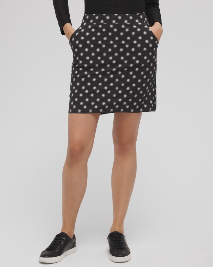 Women's Zenergy UPF Polka Dot Pleat Skort - Black