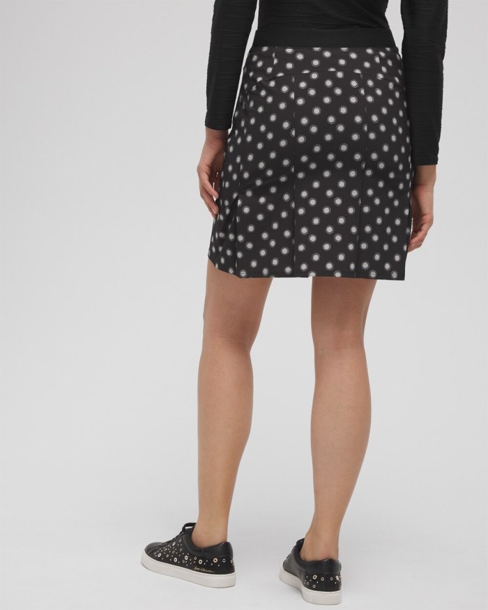 Women's Zenergy UPF Polka Dot Pleat Skort - Black