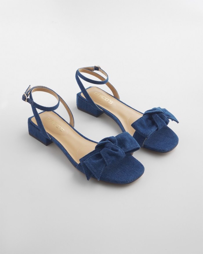 Women's Denim Sandals - Dark Denim