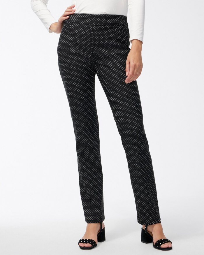 Women's Brigitte Jacquard Stamp Pants - Black/Alabaster