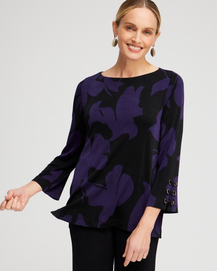 Women's Travelers Grommet Top - Midnight Violet