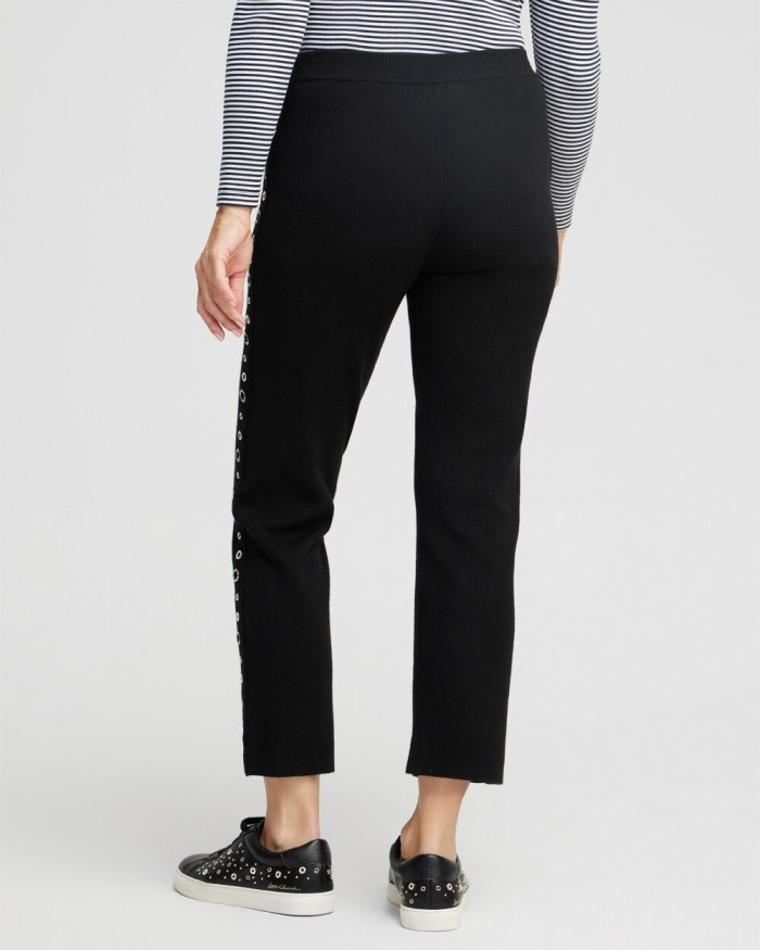 Women's Zenergy Luxe Cashmere Blend Grommet Pants - Black