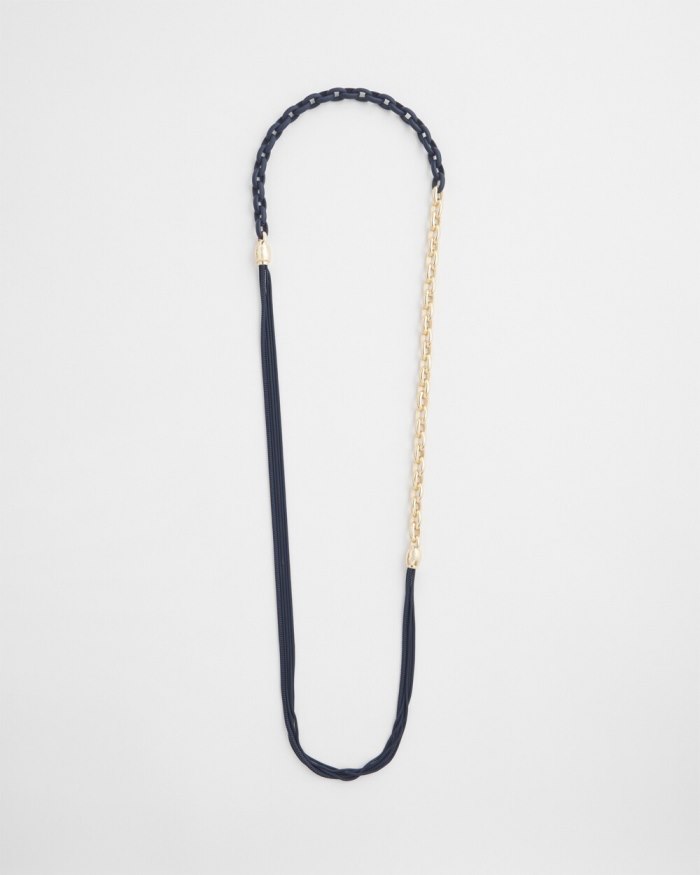 Women's MagneticMix Navy Multistrand Necklace - Navy