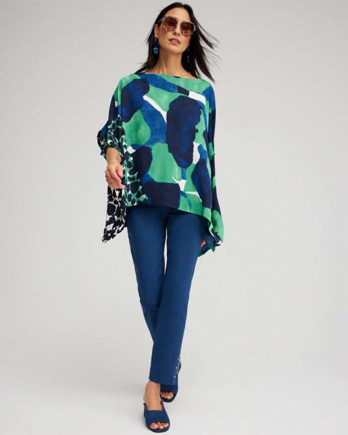 Women's Mosaic Print Poncho - Twisted Ivy