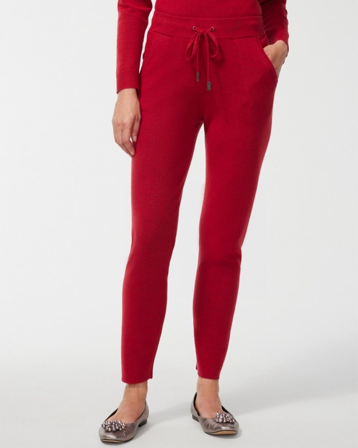 Women's Zenergy Luxe Cashmere Blend Ankle Pants - Wild Poppy