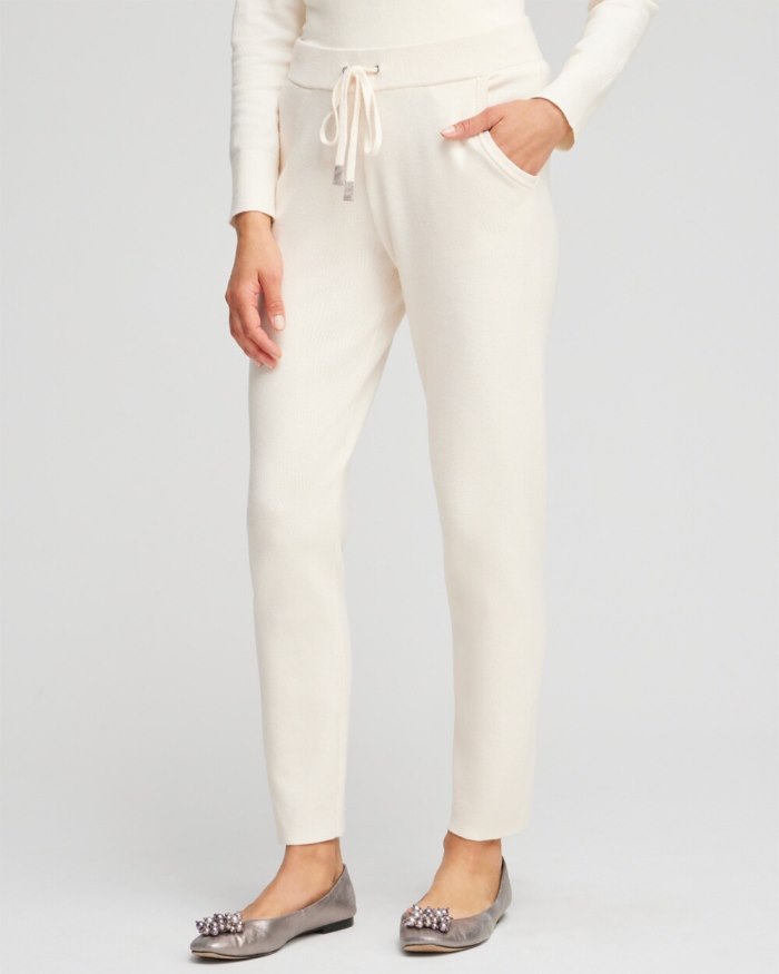 Women's Zenergy Luxe Cashmere Blend Ankle Pants - English Cream