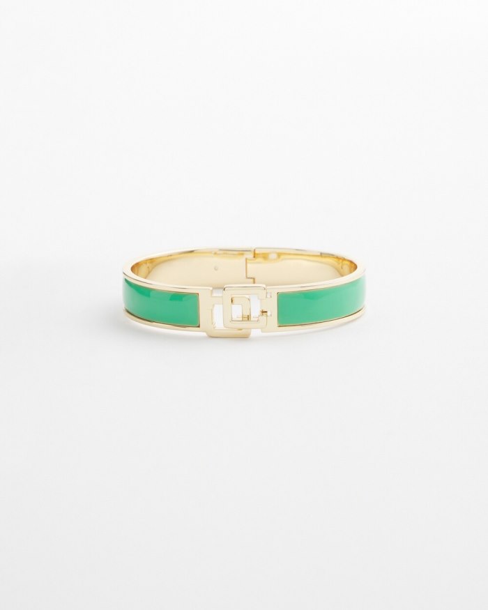 Women's Chico's Click Green Bangle - GRASSY GREEN