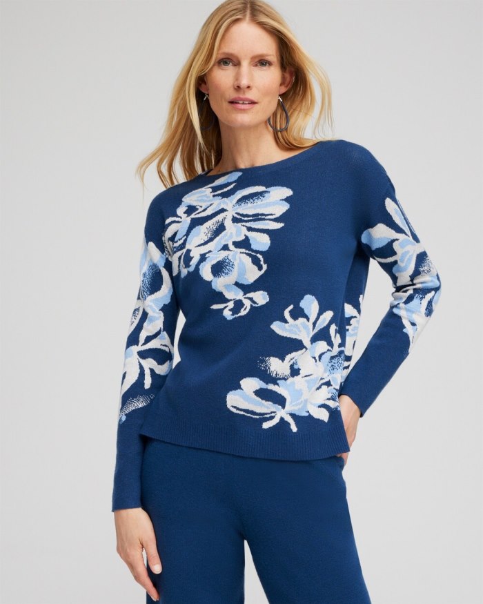 Women's Zenergy Luxe Cashmere Blend Top - Azores Blue