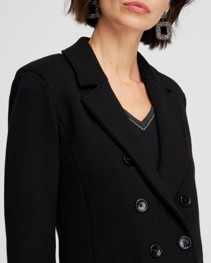 Women's Black Cardigan Jacket - Black