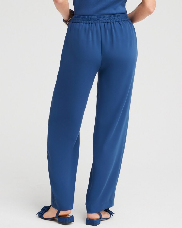 Women's Wide Leg Soft Pants - Azores Blue