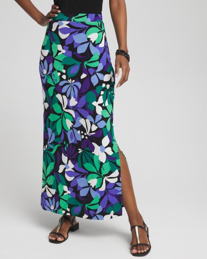 Women's Travelers Floral Maxi Skirt - Purple Nightshade