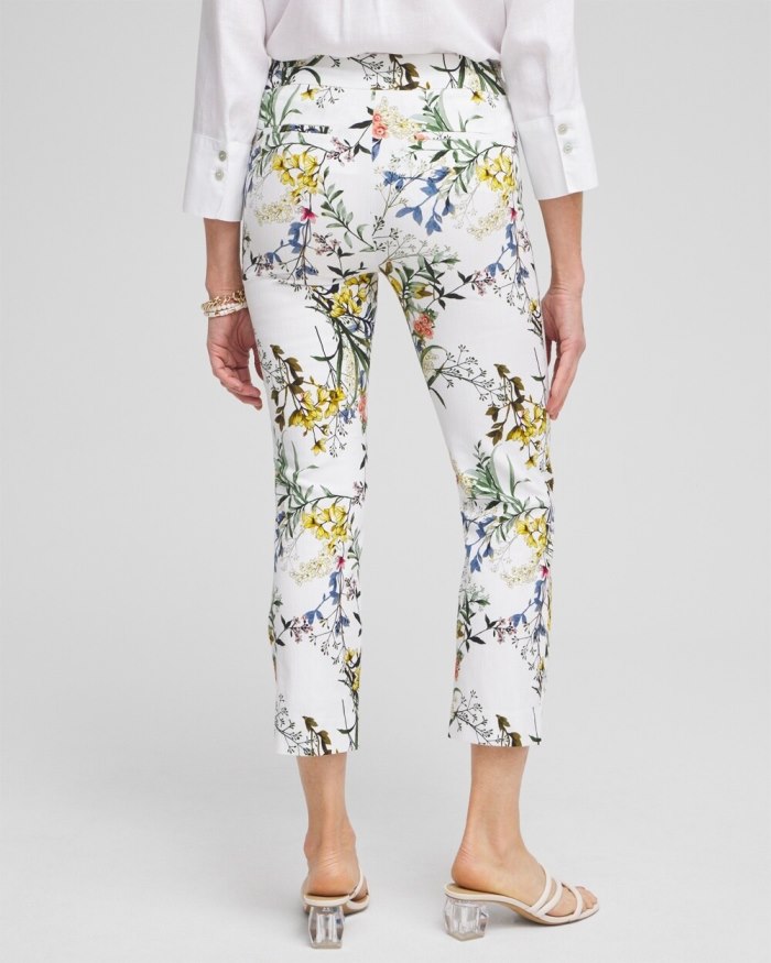 Women's Brigitte Floral Slim Cropped Pants - Alabaster