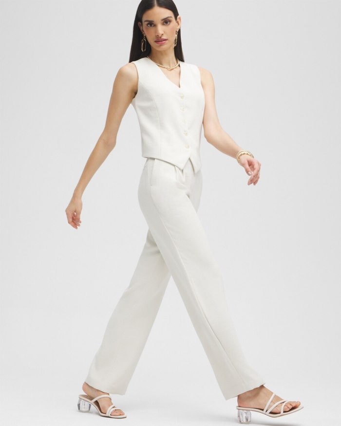 Women's Black Label Pleated Trousers - Fresh Cream