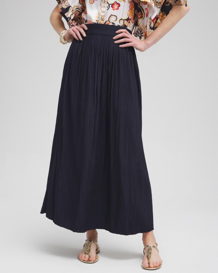 Women's Pull-on Maxi Skirt - Classic Navy - Click Image to Close