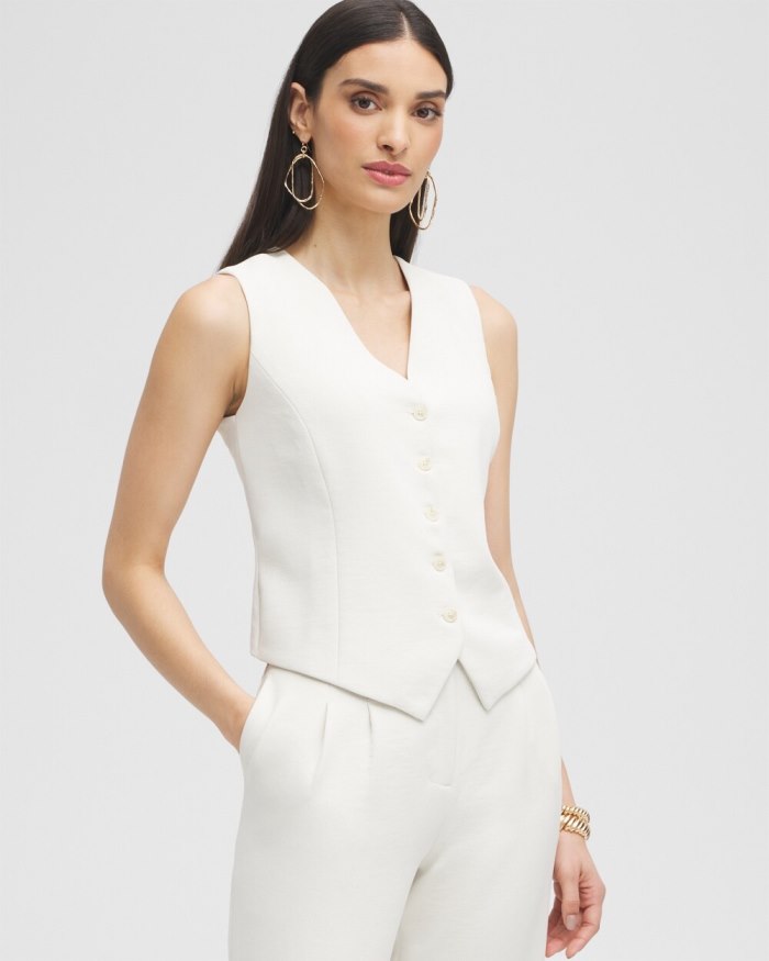 Women's Black Label Shirt Vest - Fresh Cream