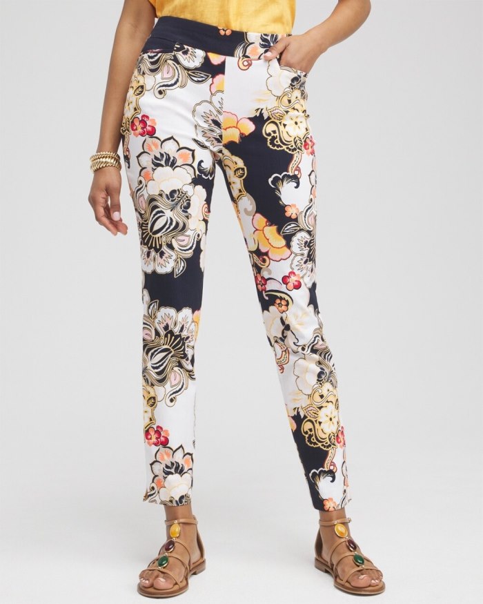 Women's Brigitte Warm Floral Ankle Pants - Alabaster