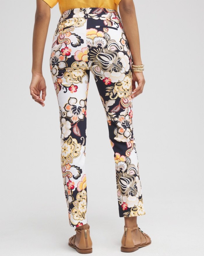 Women's Brigitte Warm Floral Ankle Pants - Alabaster