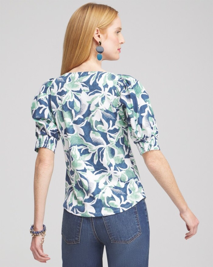 Women's Floral Square Neck Top - Twisted Ivy