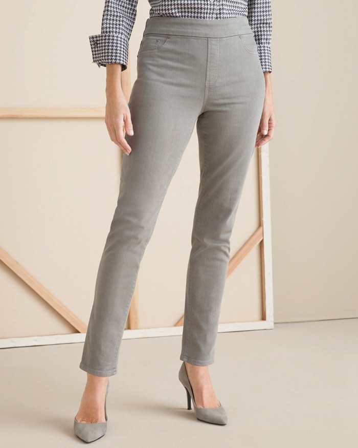 Women's Denim Pull-On Jeggings - Soapstone Gray