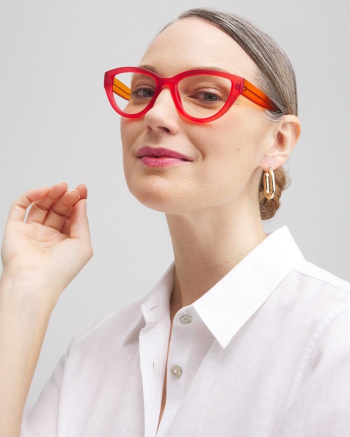 Women's Orange Cateye Readers - Orange