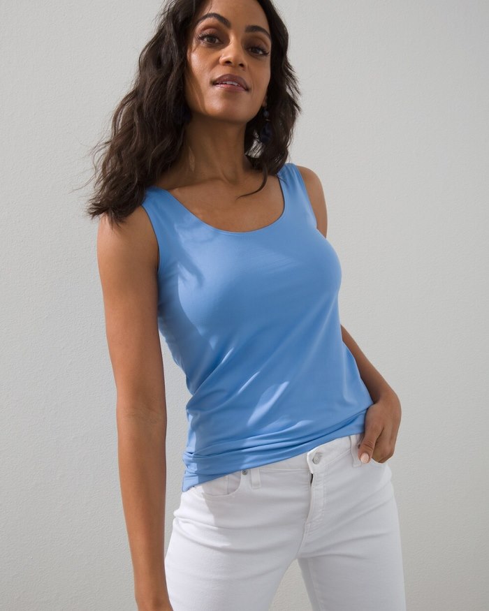 Women's Microfiber Tank - Wisteria Blue - Click Image to Close