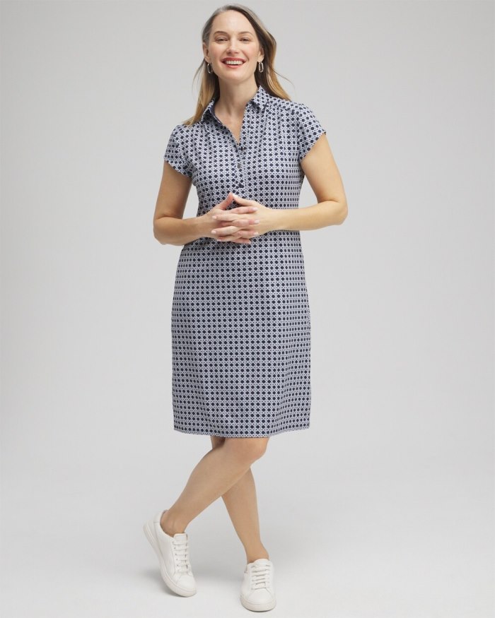 Women's Zenergy UPF Cap Sleeve Dress - Classic Navy - Click Image to Close