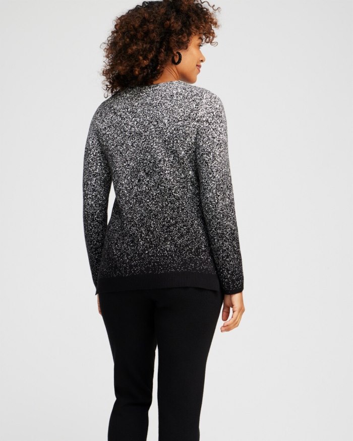 Women's Zenergy Luxe Cashmere Blend Ombre Pullover - Black