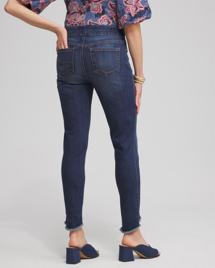 Women's Tulip Hem Pull-on Ankle Jeggings - Naples Indigo