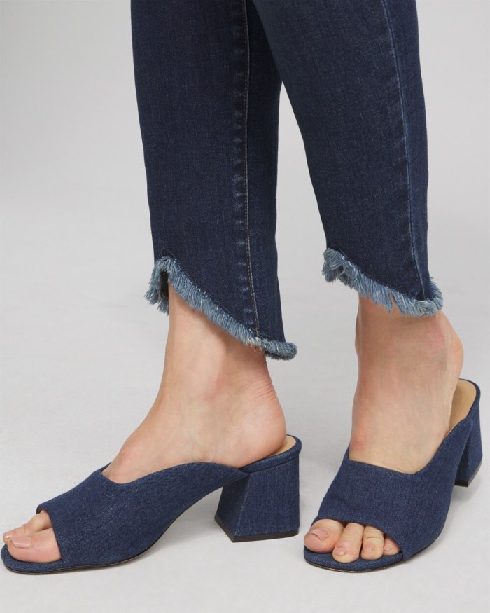 Women's Tulip Hem Pull-on Ankle Jeggings - Naples Indigo