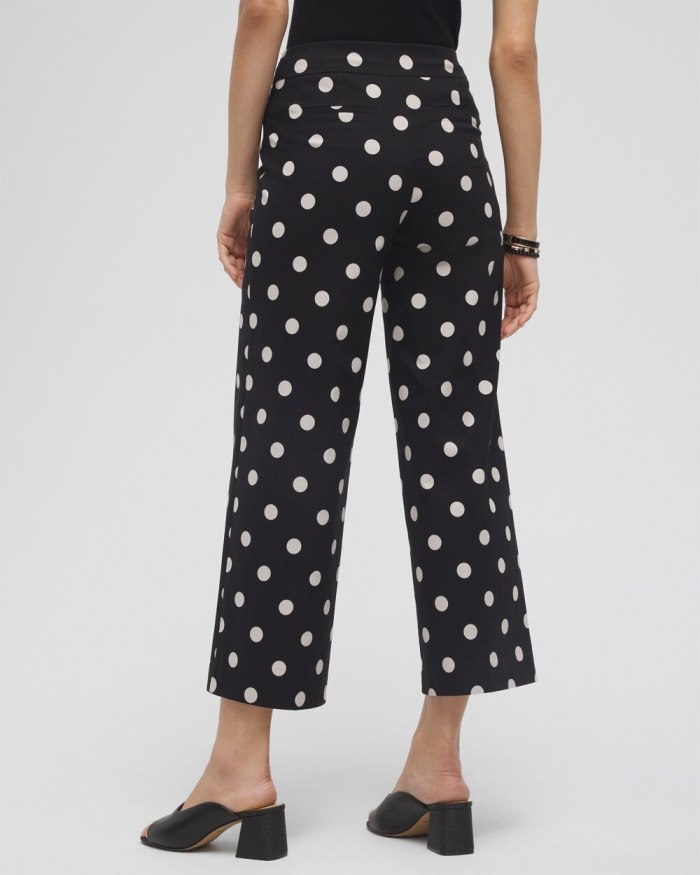 Women's Brigitte Polka Dot Wide Leg Pants - Black