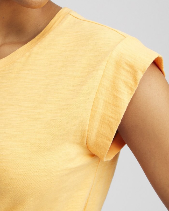 Women's Cap Sleeve Tee - Mango Sorbet