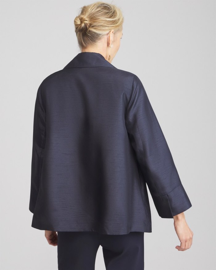 Women's Shantung Topper - Classic Navy