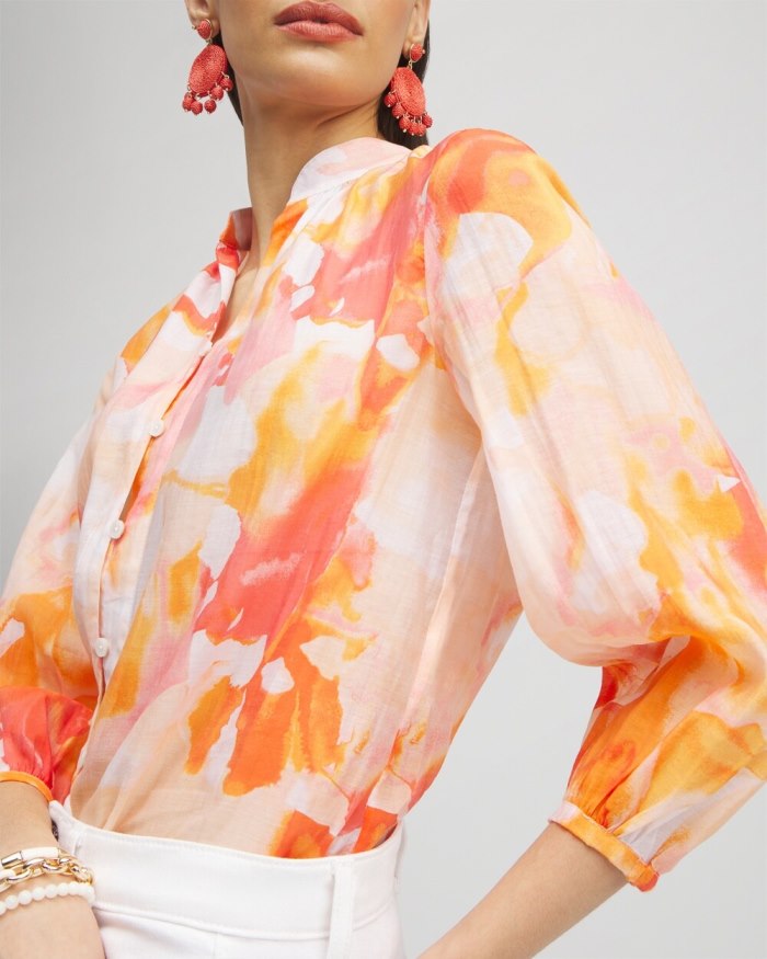 Women's Watercolor Shirt - Alabaster